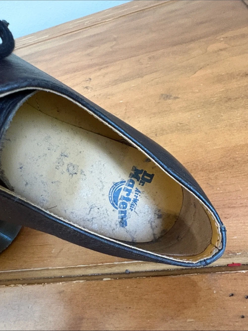 Dr. Martens Black Leather 3-Eye Derby Shoes Size 9